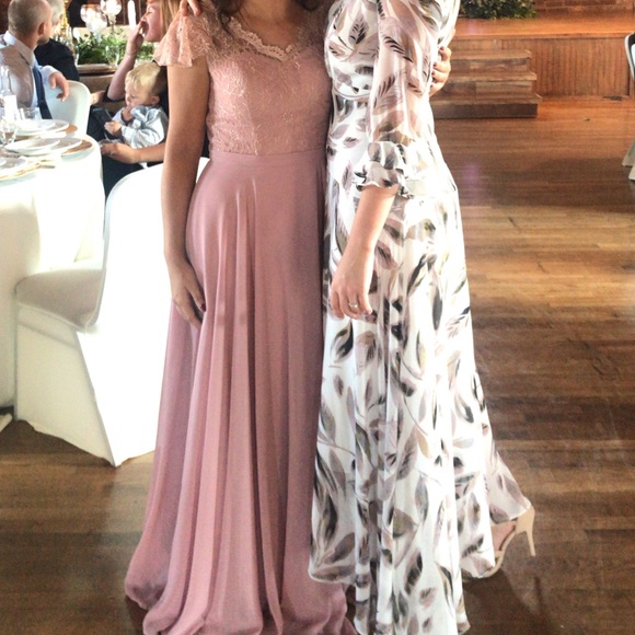 azazie dusty rose dress